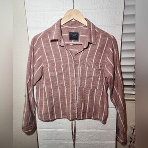 Abercrombie & Fitch Mauve Striped Shirt
